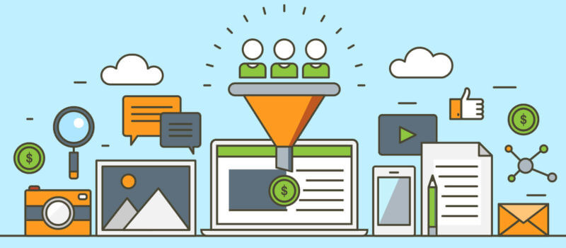 B2B marketing funnel diagram