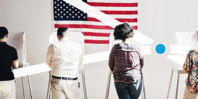 Voters at election poll