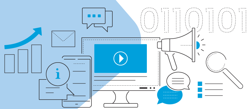 Illustration of digital marketing trends